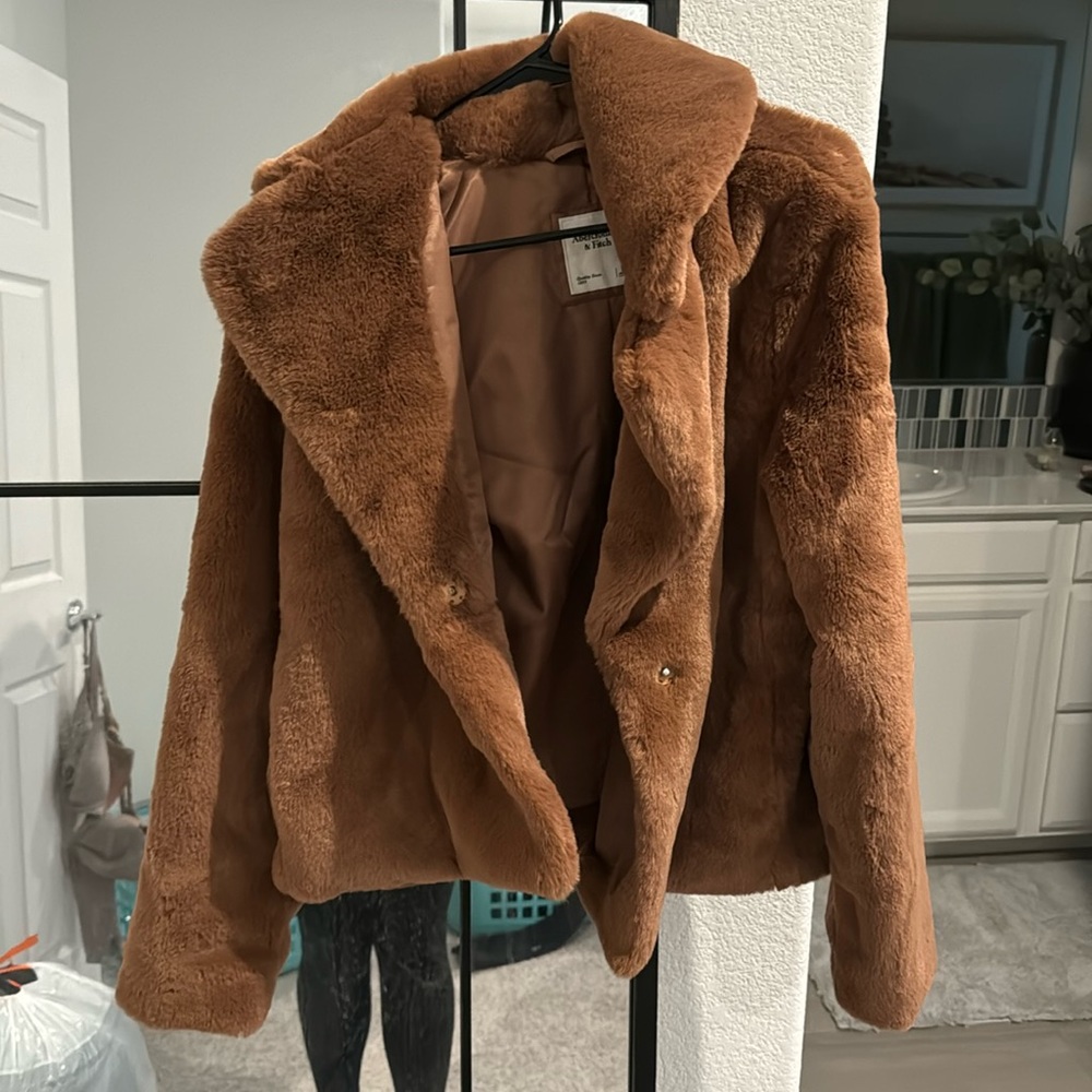 A&F Brown Fur Coat